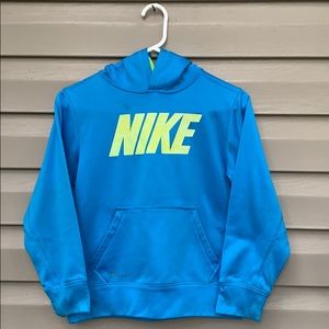 Nike girls blue & yellow pullover hoodie